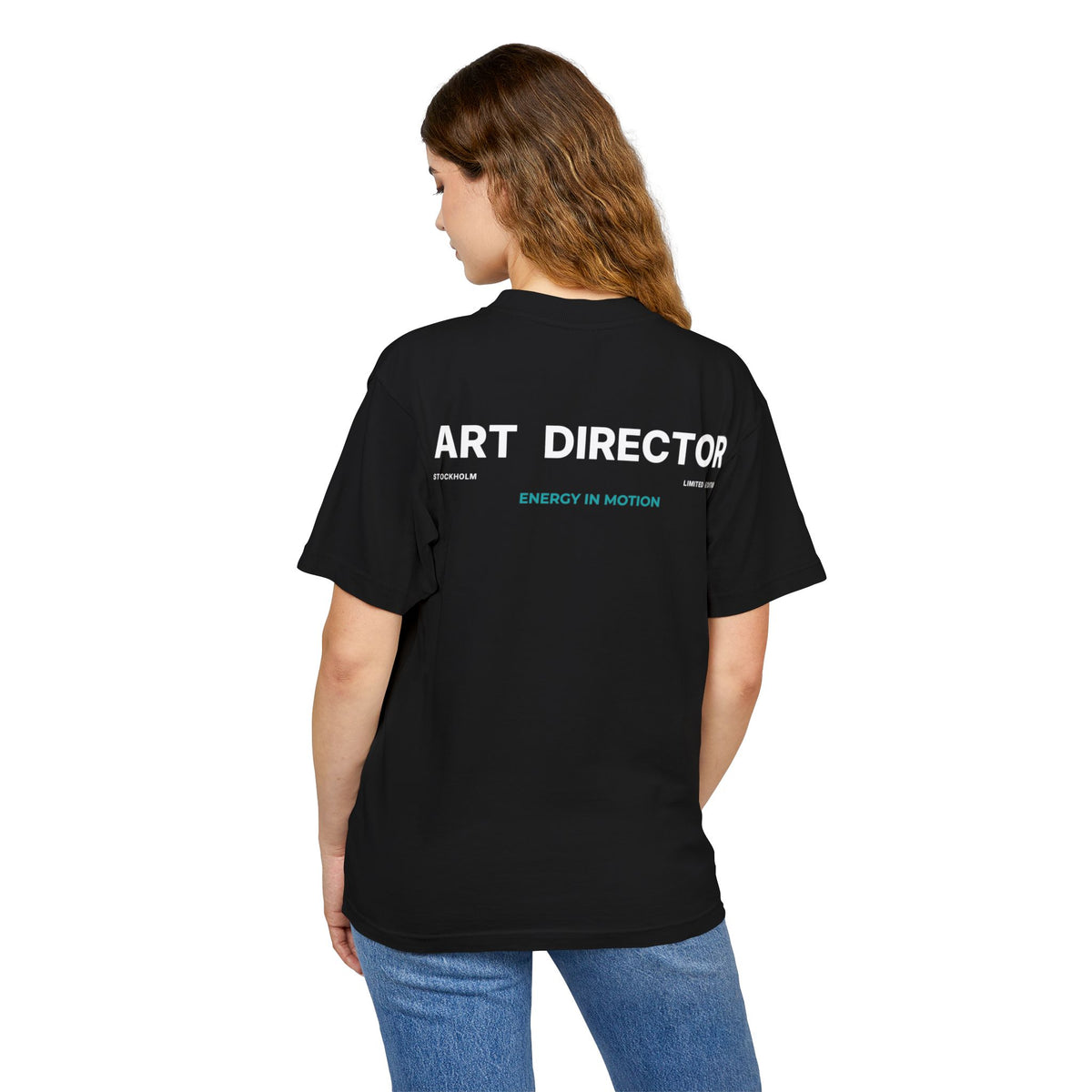 ART DIRECTOR Back Print Tee — Black / French Oak