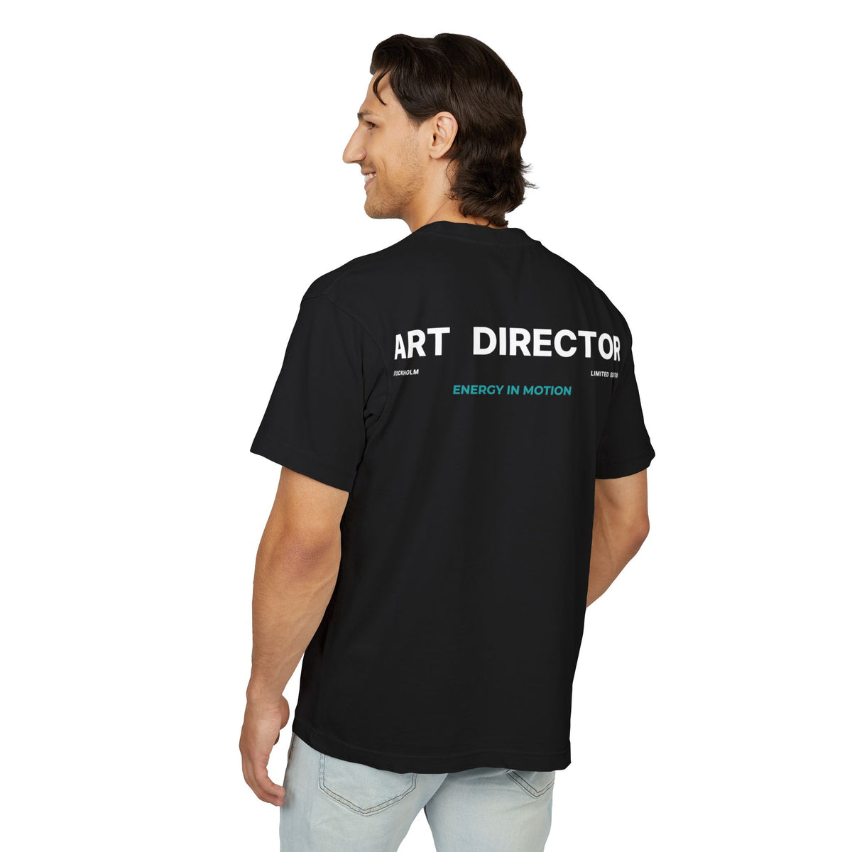 ART DIRECTOR Back Print Tee — Black / French Oak